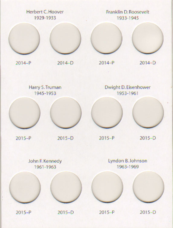 UNITED STATES PRESIDENTIAL DOLLARS  P & D MINTS VOLUME 2-2011-2015  NEW 