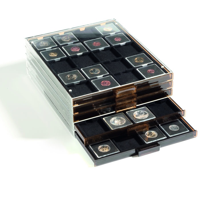 2 QUADRUM INTERCEPT Shield Q100 Box for 2x2 Coin Holder Snap Flip Square Capsule 
