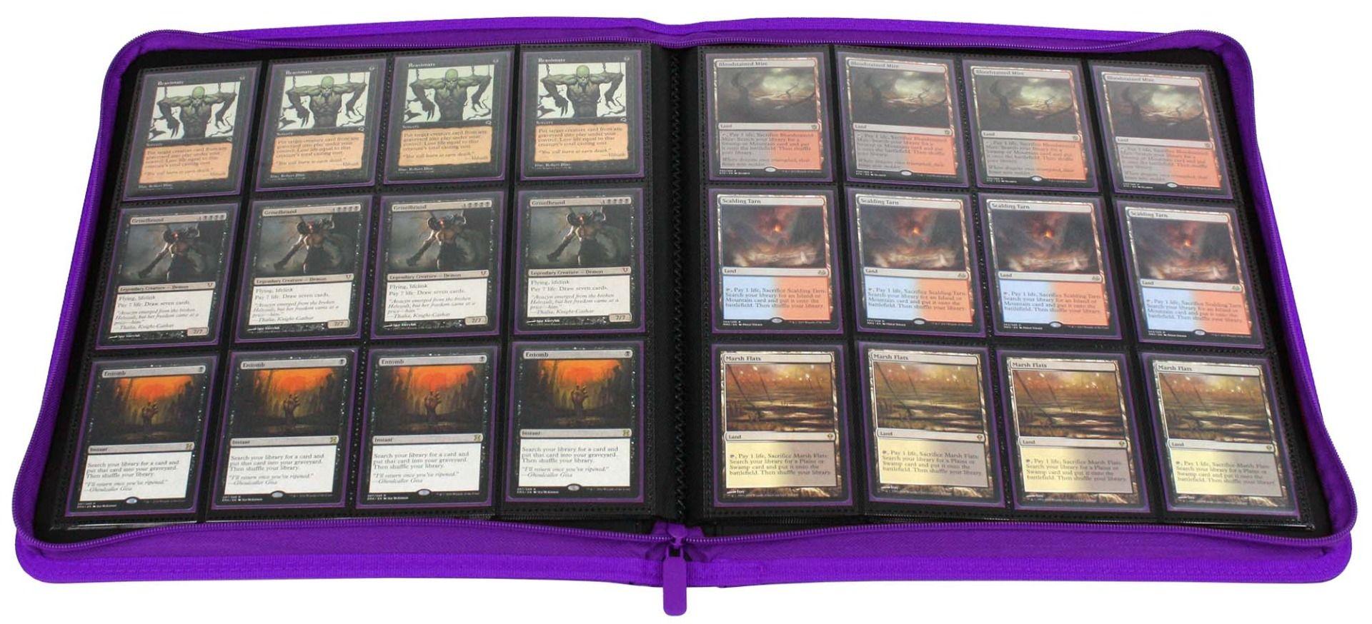 BCW Z-Folio 12-Pocket LX Album Set of 6 Purple Magic the Gathering 