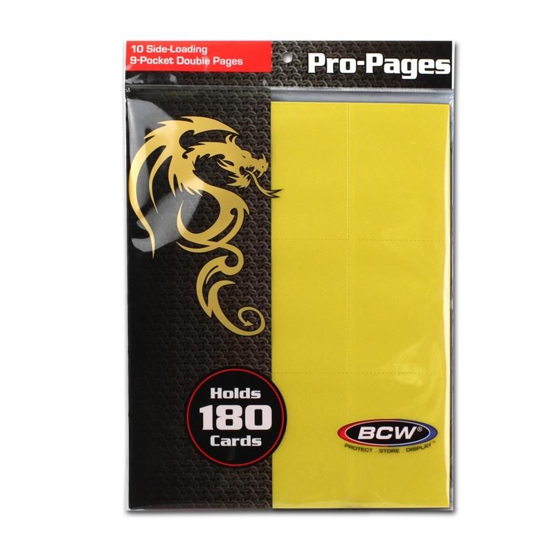 Side Loading 18 Pocket Pro 10 Album Binder Pages Green MTG Trading Cards By BCW 