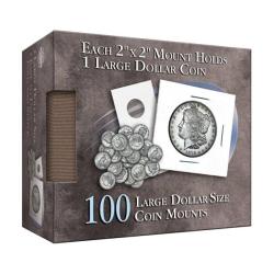 Cowens Cardboard 2" x 2" Coin Flips -- Large Dollar (100 Count Retail Box)