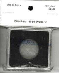 3 Slabs Quality Holders For US Quarters 1831 Date 24.3 mm By Coin World Premier 