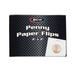 BCW 2x2 Paper Flips -- Cent -- Box of 100