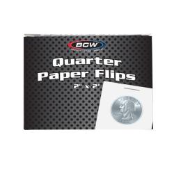 BCW 2x2 Paper Flips -- Quarter -- Box of 100