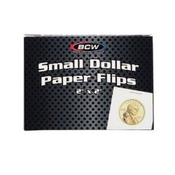 BCW Paper Flips 2" x 2" - Small Dollar - Box of 100