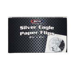 BCW Paper Flips 2.5" x 2.5" -  Silver Eagle - Box of 100