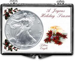 Edgar Marcus Snaplock Holder -- Christmas -- Candles -- Silver Eagle