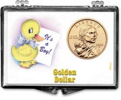 Edgar Marcus Snaplock Holder -- It's A Boy -- Duck -- Golden Dollar