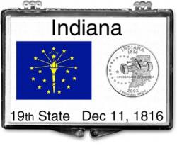 Edgar Marcus Snaplock Holder -- Indiana State Flag