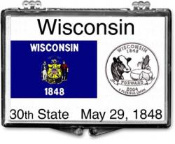 Edgar Marcus Snaplock Holder -- Wisconsin State Flag