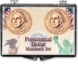 Edgar Marcus Snaplock Holder -- Presidential Dollar -- Mintmark Set