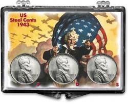 Edgar Marcus Snaplock Holder -- Steel Cent Set -- Uncle Sam