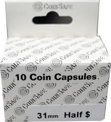 Coin Safe Capsule - Half Dollar Size - 10 pack