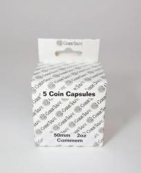 Coin Safe Capsule - 2 oz Silver Round - 50.6mm - 5 Pack