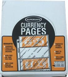 Supersafe Archival Pages -- 4 Pocket (Small Currency)