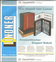 Lindner 3-Pocket Pages--10 pack