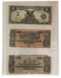 Lighthouse Grande Polypropylene Pages -- 3 Pockets (Large Banknotes) -- Pack of 50