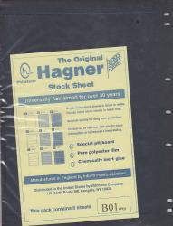 Hagner Stock Sheets -- Single Side, 1 Row -- Pack of 5