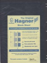 Hagner Stock Sheets -- Single Side, 5 Row -- Pack of 5