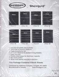 Showgard Supersafe Stock Sheets -- 6 Row