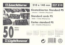 thumbnail image 2 of Lighthouse Archival Quality Stamp Collecting Submission Approval Cards - 100 Pack, Black With 2 Strips 2 of 5