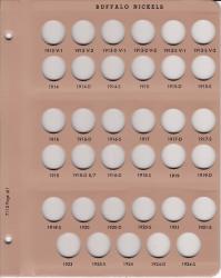 Dansco Replacement Page 7112-1: Buffalo Nickels (1913 to 1924-S)