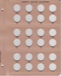 Dansco Replacement Page 6142-5: Liberty Seated Quarters (1878-CC to 1891-S)