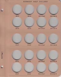 Dansco Replacement Page 8167-1: Kennedy Half Dollars - w/ Proof (2012 to 2016)