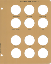 Dansco Replacement Page 7176-2: Eisenhower Dollars (1976 to 1978)