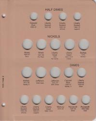 Dansco Replacement Page 7070-2: US Type (Half Dimes, Nickels, Dimes)