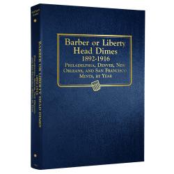 Whitman Album Liberty Head (Barber) Dimes 1892-1916
