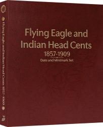 Whitman Prestige Coin Album - Flying Eagle & Indian Head Cents: 1857-1909 Date and Mintmark Set (Burgundy)