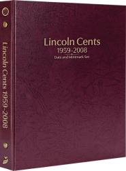 Whitman Prestige Coin Album - Lincoln Cents: 1959-2008 Date & Mintmark Set (Burgundy)