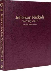 Whitman Prestige Coin Album - Jefferson Nickels: Starting 2004 Date & Mintmark Set (Burgundy)