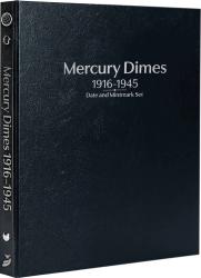 Whitman Prestige Coin Album - Mercury Dimes: 1916-1945 Date & Mintmark Set (Black)