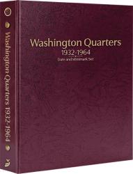 Whitman Prestige Coin Album - Washington Quarters: 1932-1964 Date & Mintmark Set (Burgundy)