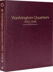 Whitman Prestige Coin Album - Washington Quarters: 1965-1998 Date & Mintmark Set (Burgundy)