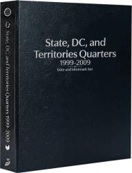 Whitman Prestige Coin Album - State, D.C., and Territories Quarters: 1999-2009 Date & Mintmark Set (Black)