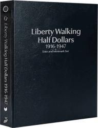Whitman Prestige Coin Album - Liberty Walking Half Dollars 1916-1947 Date & Mintmark Set (Black)