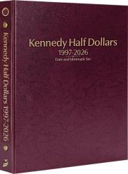Whitman Prestige Coin Album - Kennedy Half Dollars: 1997-2026 Date & Mintmark Set (Burgundy)