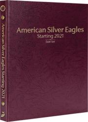 Whitman Prestige Coin Album - American Silver Eagles: Starting 2021 Date Set (Burgundy)