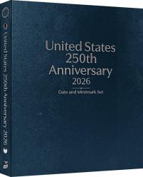 Whitman Prestige Coin Album - United States 250th Anniversary Collection: 2026 Date & Mintmark Set -- Blue