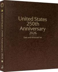 Whitman Prestige Coin Album - United States 250th Anniversary Collection: 2026 Date & Mintmark Set -- Brown