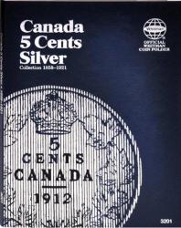 Whitman Folder 3201: Canadian 5 Cents Silver, 1858-1921