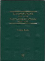 Littleton Folder LCF37: Sacagawea Dollars 2000-2008 Native American Dollars 2009-2015