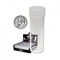 Harris LARGE DOLLAR Round Clear Plastic Storage Coin Holder Tubes Lot H.E 20 