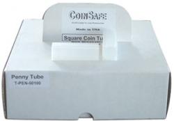 Coin Safe Square Archival Plastic Coin Tubes Lot Of 10 Dime Size Storage Tubes 