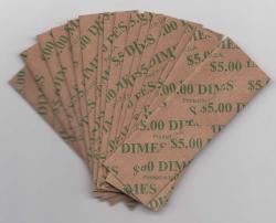 Flat Coin Wrappers - Dime Size