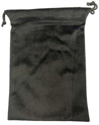 Premium Velvet Drawstring Pouch -- 5 x 7 1/2 -- Black
