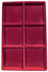 Lighthouse Red Coin Tray -- 6 Large Medallion Spaces -- 95x95mm (Set of 2)